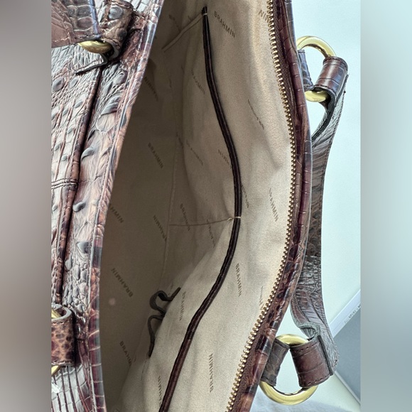 NWT- Brahmin Hunter Quartz Stanton Tote/Bag/Purse - Crocodile Brown - Picture 9 of 16